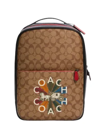 Clearance-Priced Bags Coach Westway Backpack In Signature Canvas With Coach Radial Rainbow