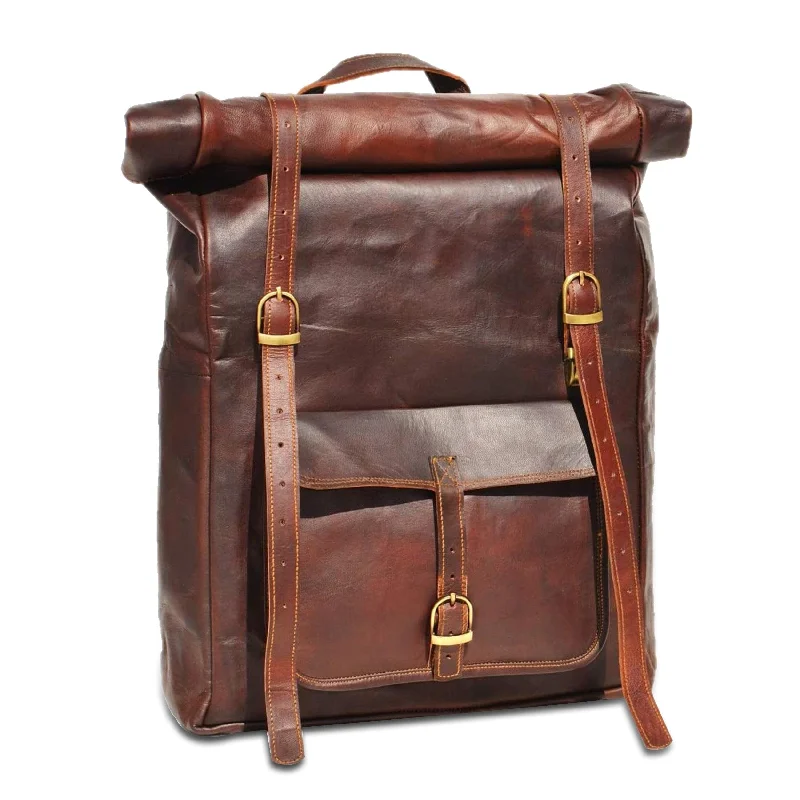 Tsa-Approved Bags For Hassle-Free Airport Security Brown Leather Roll On Backpack