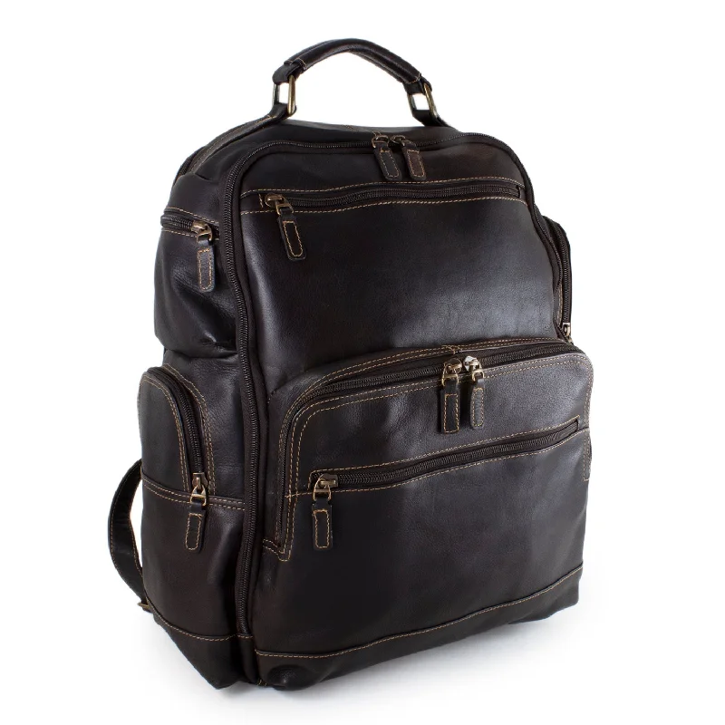 Trendy And Discounted Designer Handbags DayTrekr Backpack with pockets -brown