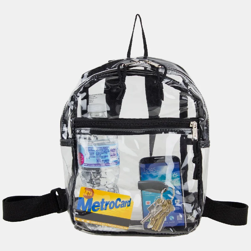 Sleek And Seasonal Sale Bags 100% Transparent Clear Mini Backpack with Adjustable Straps