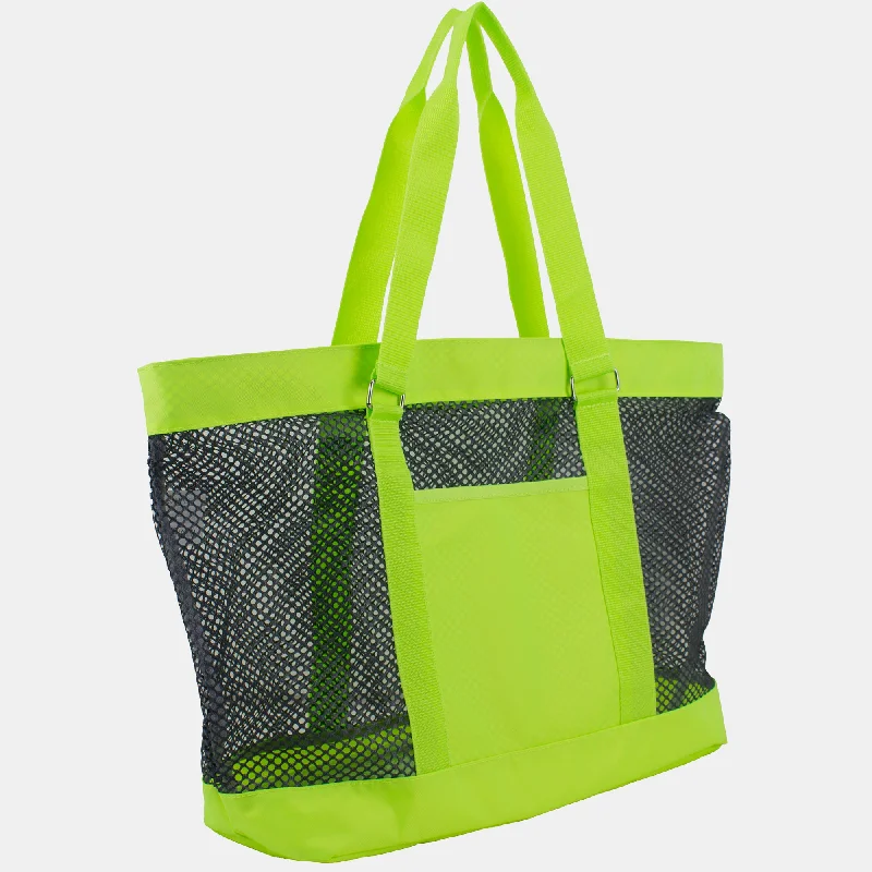 Odor-Resistant And Budget Bags Mesh Beach Large Tote Bag