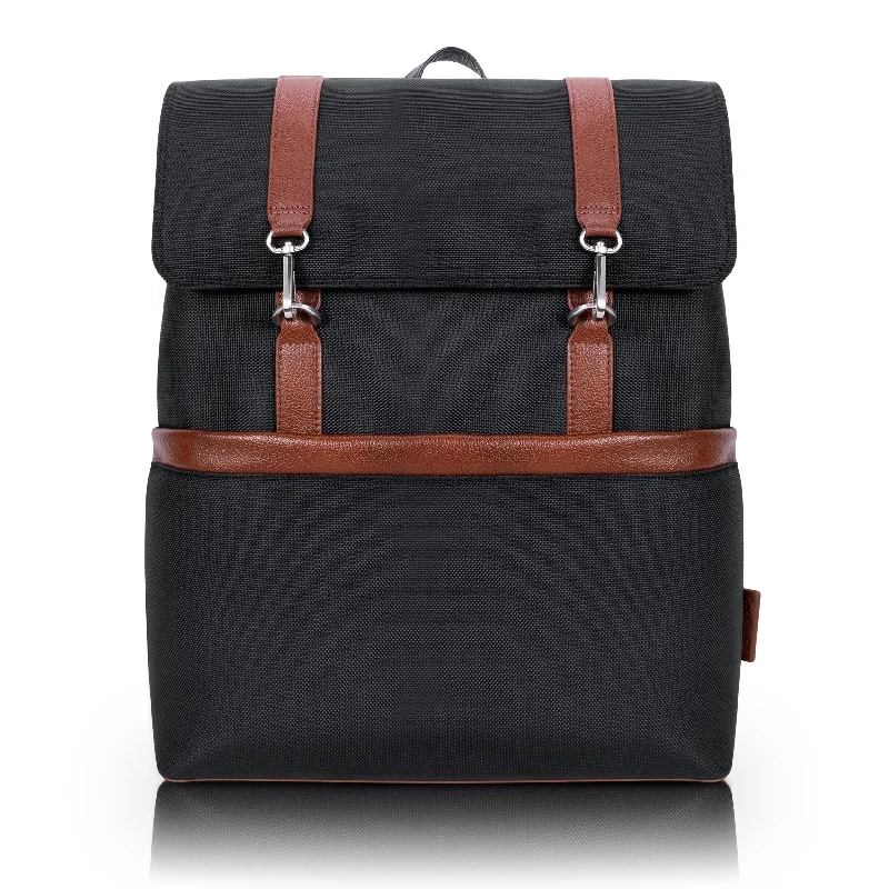 Customizable Bags For Personalized Style ELEMENT | 17” Nylon Two-Tone Flap Over Laptop Backpack Customizable Bags For Personalized Style ELEMENT | 17” Nylon Two-Tone Flap Over Laptop Backpack