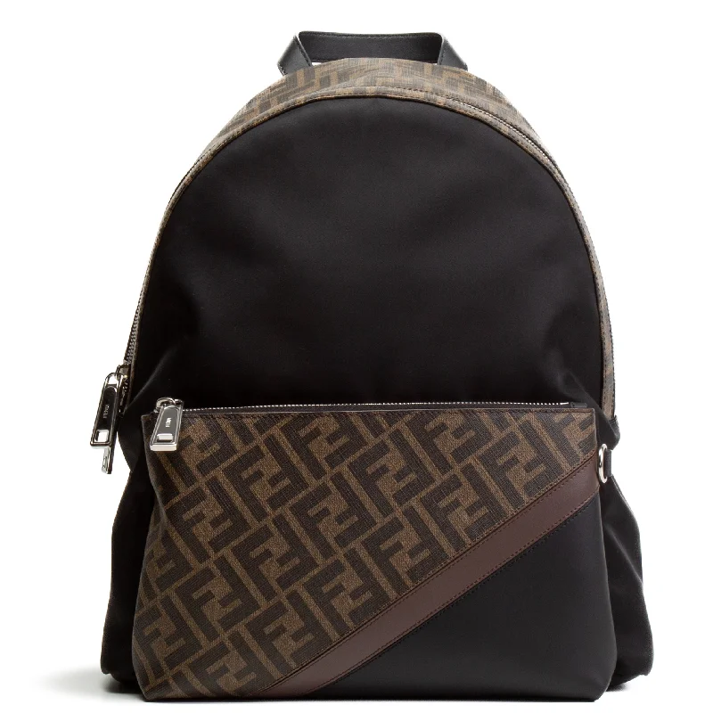 Halloween-Themed FENDI Diagonal Backpack - Tobacco