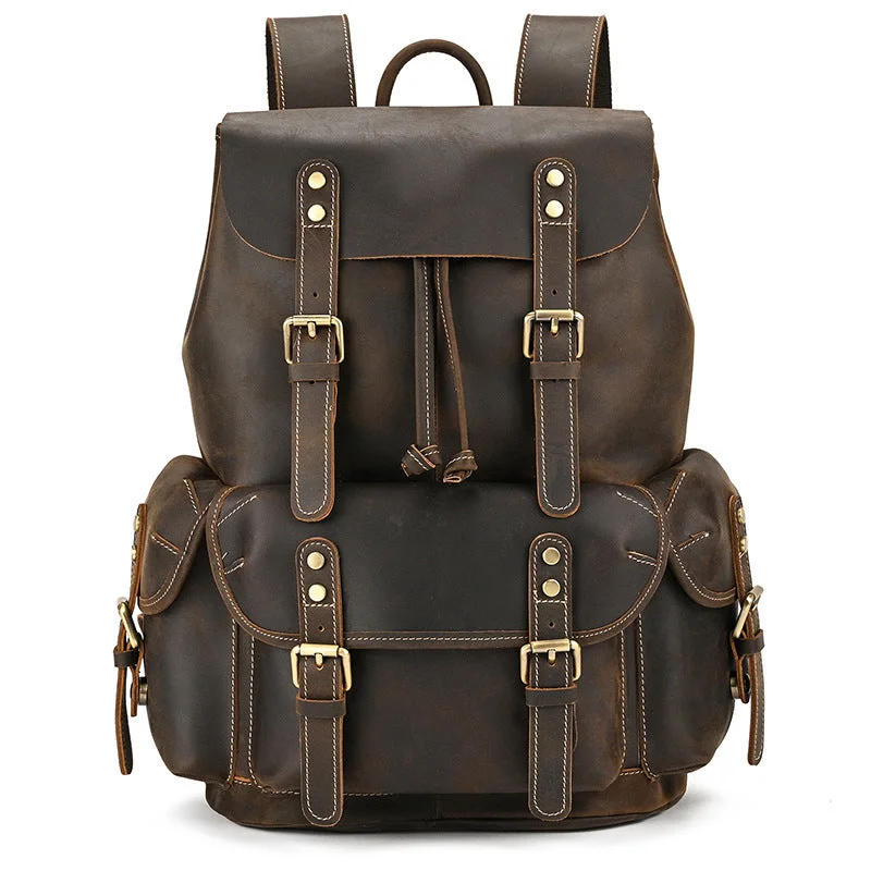 Inspired Bags For High-End Fashion Full Grain Leather Backpack Man Travel Backpack