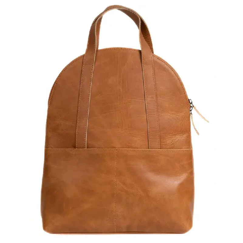 Tote Bag For Office Use Half-moon Camel Leather Backpack