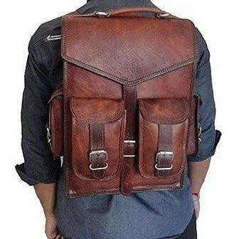 Chic And Clearance-Priced Tote Bags Handmade Vintage Brown Leather Backpack For Men