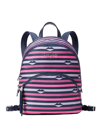 Luxury Bags Kate Spade New York Karissa Nylon Lip Print Medium Backpack