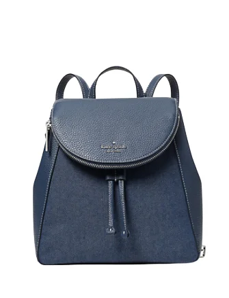 Bag For Luxury Lovers Kate Spade New York Leila Denim Medium Flap Backpack