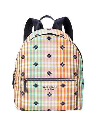 Luxury Bags For Professionals With Discounts Kate Spade New York The Bella Plaid City Pack Large Backpack