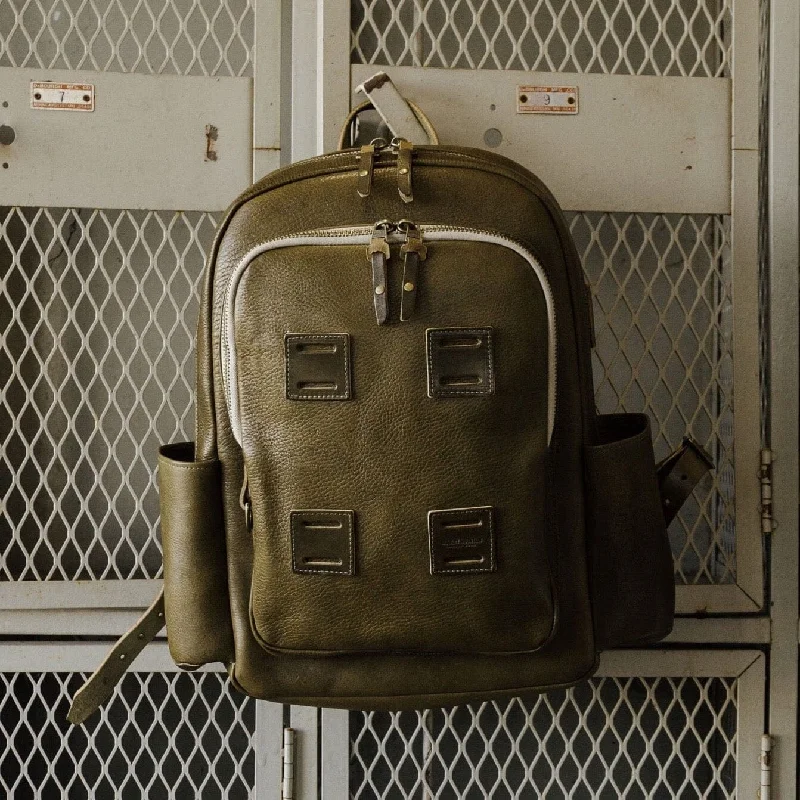 Lightweight And Affordable Bags Leather Rover Backpack - Olive