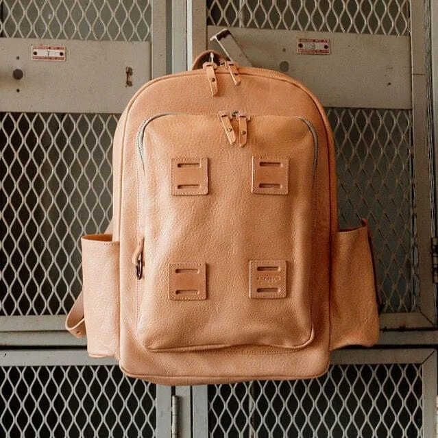 Senior Travelers Leather Rover Backpack - Russet