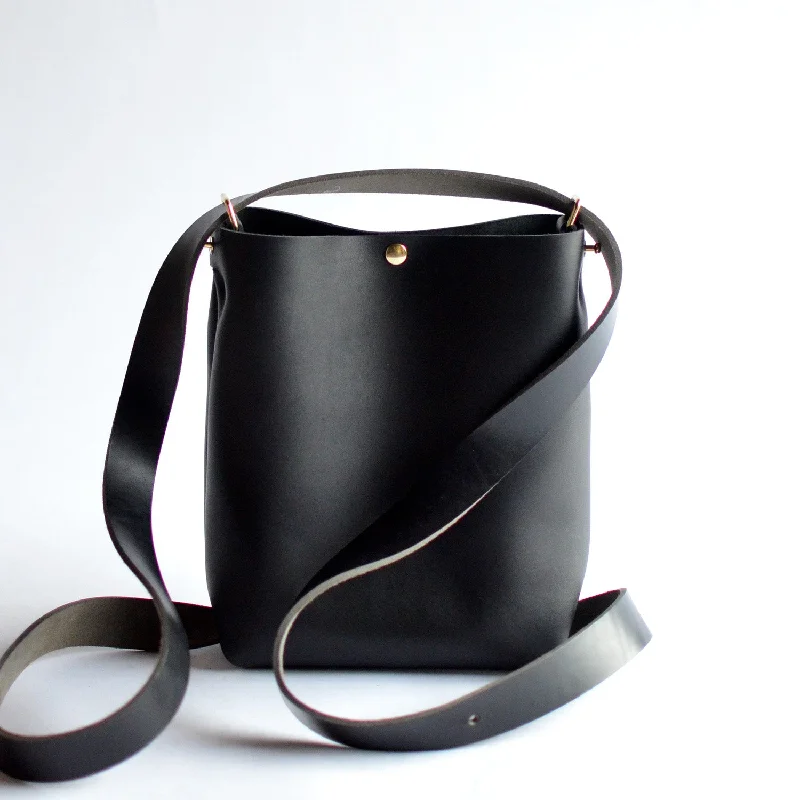 Eco-Friendly Bags With Discounts Mini Crossback (crossbody + backpack) - Black Leather