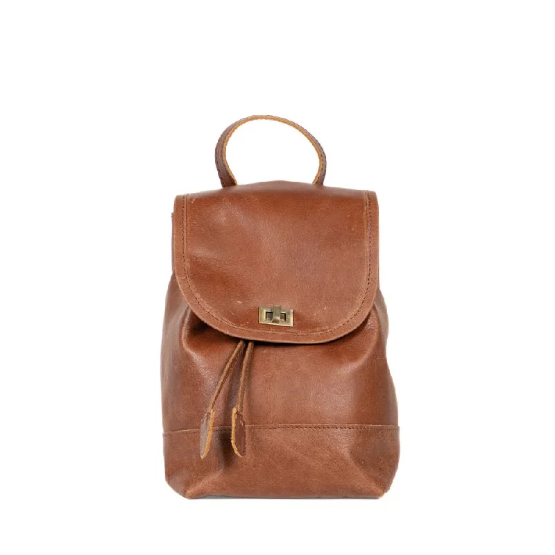 Elegant And On-Sale Evening Bags Mini Leather Backpack - Vintage Brown