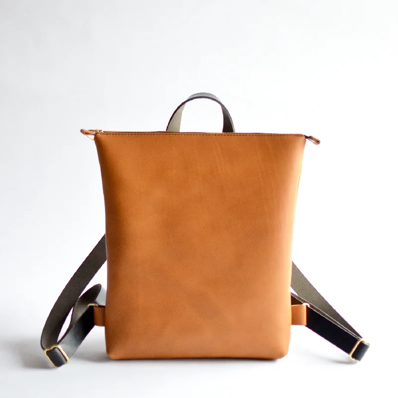 Holiday Gift Bags For Christmas Minimalist Backpack - Honey Leather