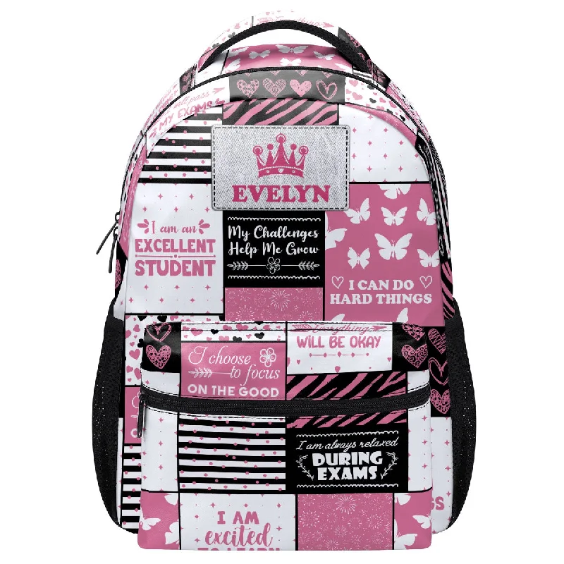 Urban Style My Challenges Help Me Grow - Personalized Backpack SBBPT81