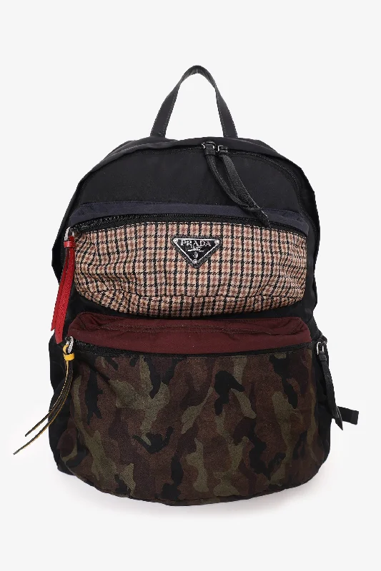 Bags For Personalized Gifts Prada Multiple Pattern Nylon Tessuto Backpack