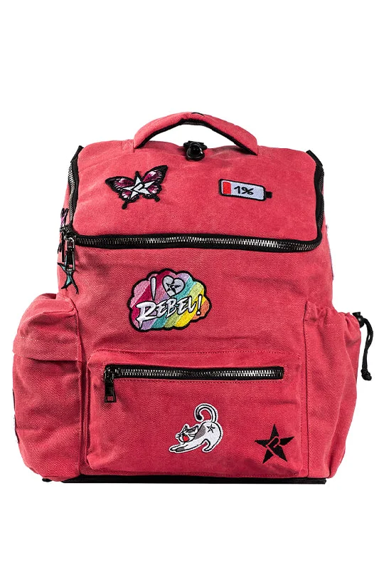 Seasonal Sale Bags Stonewashed Red Rebel Hero Plus Backpack with Patches