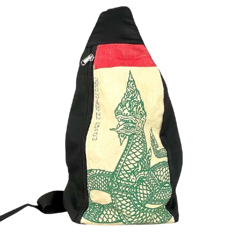 Black Friday Deals On Stylish Handbags Recycled Cement Sack Sling Backpack - Serpent Black Friday Deals On Stylish Handbags Recycled Cement Sack Sling Backpack - Serpent