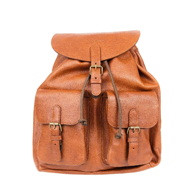 Luxury Bags Ruitertassen Soft Leather Backpack, Cognac