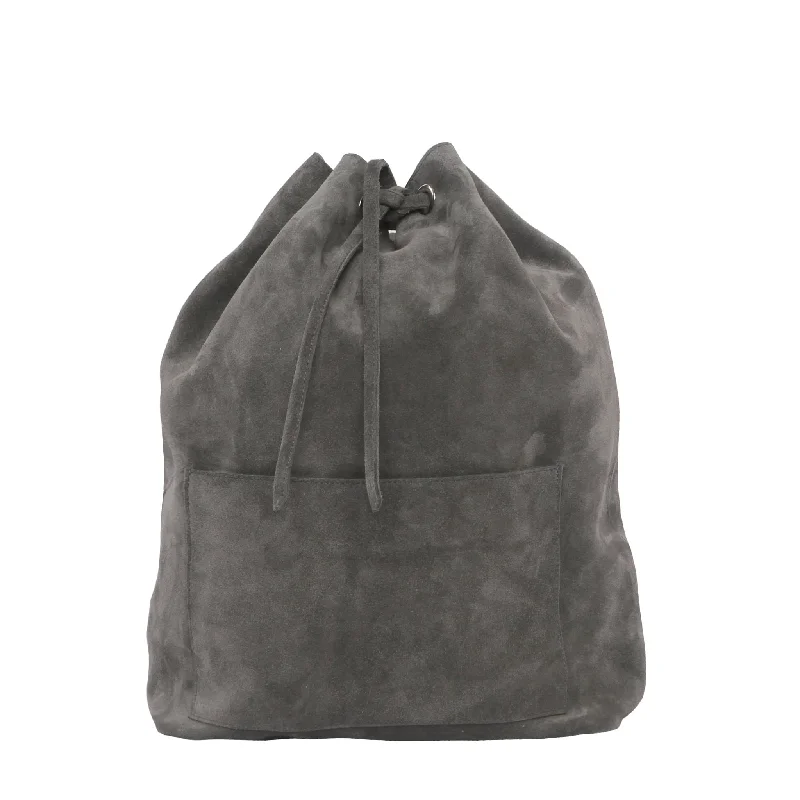 Lightweight And Functional Bags For Travel And Work SUEDE BACKPACK GRAY