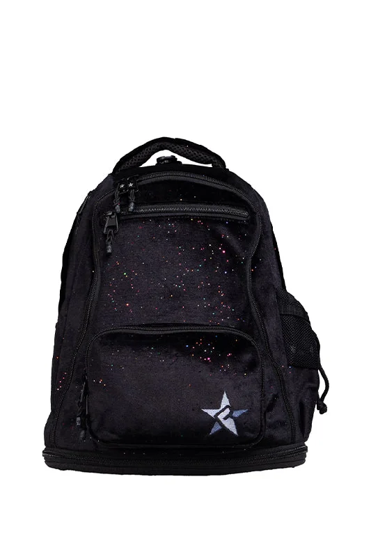 Inspired Bags For Timeless Elegance Velvet in Black Galaxy Sparkle Rebel Baby Dream Bag with Black Zipper