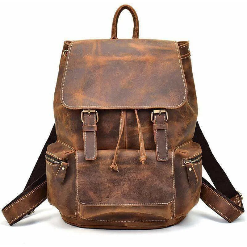 Evening Events Crazy Horse Buffalo Leather Backpack