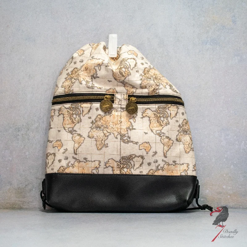 Luxury Bags On Sale World Map Begonia Backpack