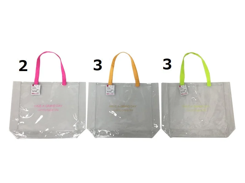 Festive Holiday Gift Bags Vinyl tote bag -Neon colors-