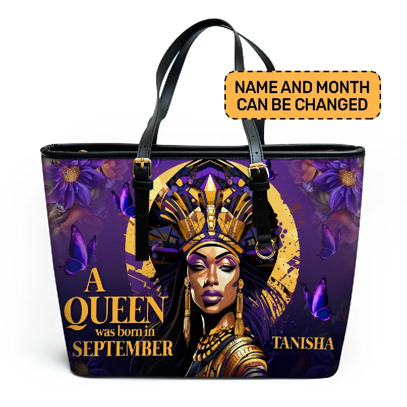 Discounted Designer Bags For Clearance Sale A Beautiful Queen - Personalized Leather Totebag STB58