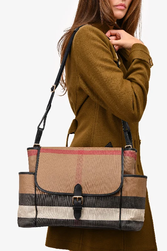 Festive Holiday Gift Bags Burberry 2018 Beige Novacheck Diaper Bag