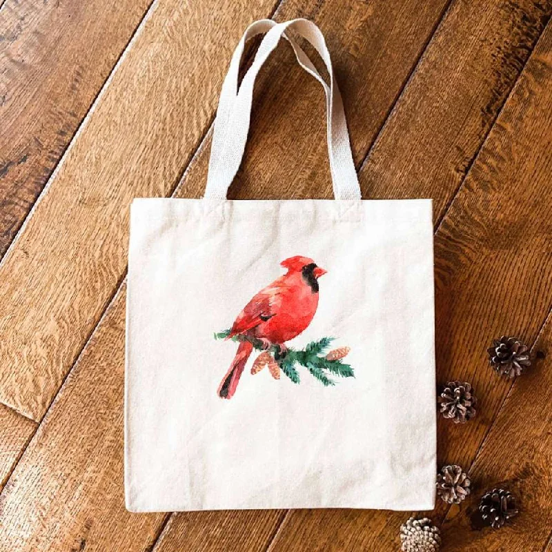 Luxurious Bags With Limited-Time Offers Cardinal on an Evergreen Branch - Canvas Tote Bag Luxurious Bags With Limited-Time Offers Cardinal on an Evergreen Branch - Canvas Tote Bag