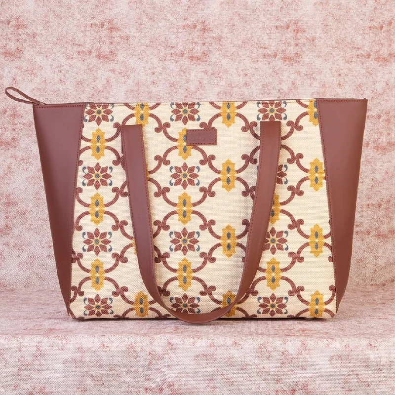 Trendy Bags Chandra Mahal Raj Gadi Motif Side Tote Bag