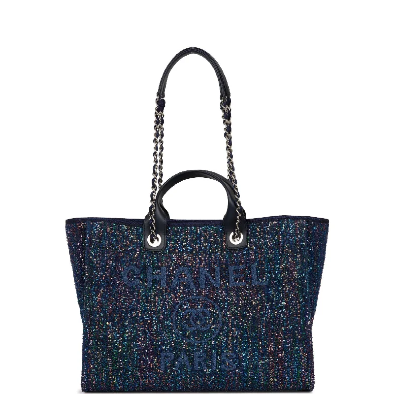High-Quality Bags On Flash Sale Chanel Large Deauville Shopping Tote Blue Sequin Boucle Silver Hardware High-Quality Bags On Flash Sale Chanel Large Deauville Shopping Tote Blue Sequin Boucle Silver Hardware