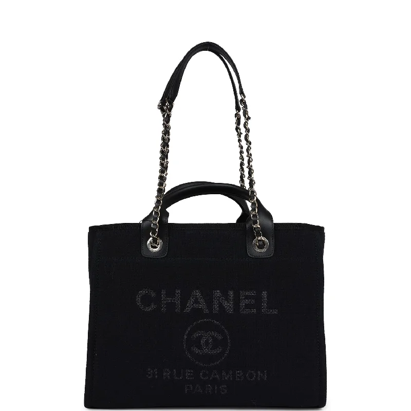 Wholesale Bags For Resellers Chanel Small Deauville Shopping Tote Black Canvas Light Gold Hardware Wholesale Bags For Resellers Chanel Small Deauville Shopping Tote Black Canvas Light Gold Hardware