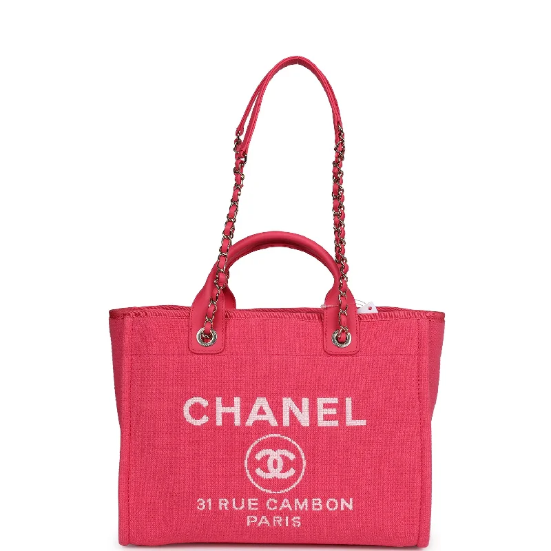 Rustic Bags For Outdoor And Nature-Inspired Looks Chanel Small Deauville Shopping Tote Hot Pink Canvas Light Gold Hardware Rustic Bags For Outdoor And Nature-Inspired Looks Chanel Small Deauville Shopping Tote Hot Pink Canvas Light Gold Hardware