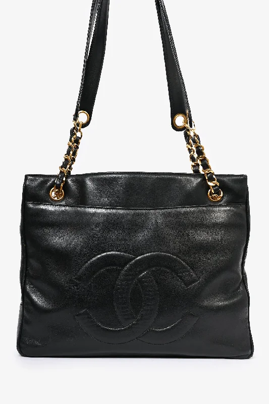 Inspired Bags For Luxury Fashion Lovers Pre-Loved Chanel™ 1991-4 Black Lambskin CC Timeless Chain Tote (As Is) Inspired Bags For Luxury Fashion Lovers Pre-Loved Chanel™ 1991-4 Black Lambskin CC Timeless Chain Tote (As Is)