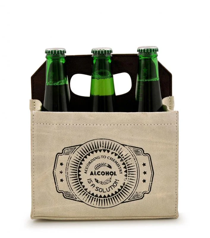 Festive Holiday Gift Bags Chemistry Alcohol Solution 6 Pack Canvas Tote