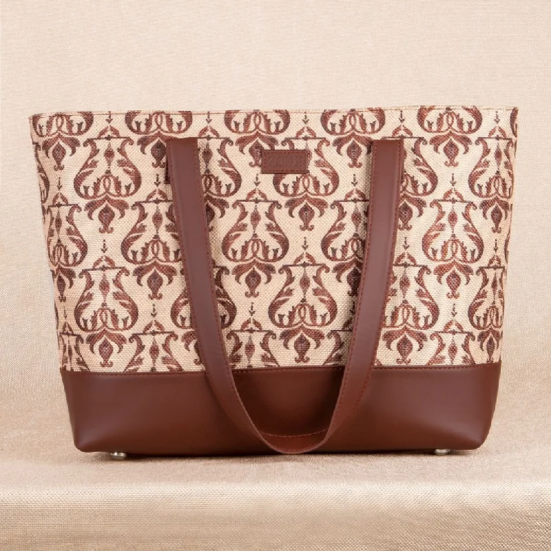 Bags For Free-Spirited And Artistic Styles Chhavi Niwas Jhoomar Motif Shoulder Tote Bag Bags For Free-Spirited And Artistic Styles Chhavi Niwas Jhoomar Motif Shoulder Tote Bag