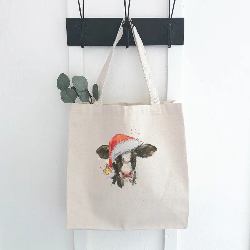 Trendy Bags For Sales Christmas Cow - Canvas Tote Bag