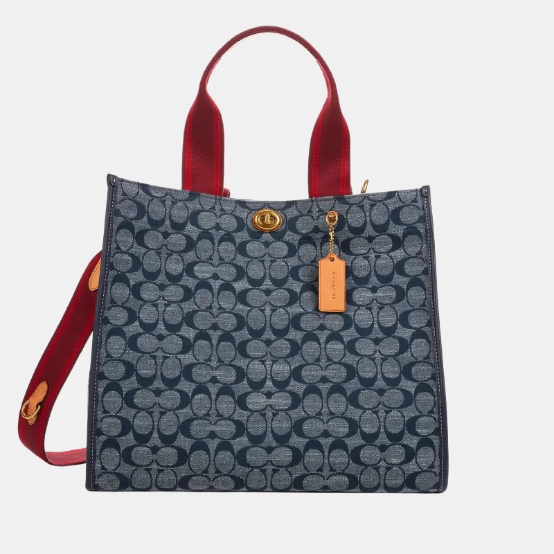 Affordable Bags For Budget Shoppers Coach 1941 Women's Signature Chambray Canvas Tote Bag 34 - Midnight Navy Multi Affordable Bags For Budget Shoppers Coach 1941 Women's Signature Chambray Canvas Tote Bag 34 - Midnight Navy Multi