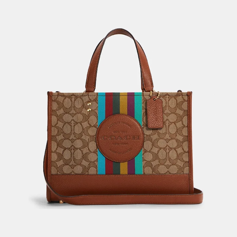 Designer Bags For Luxury Collectors Coach Dempsey Carryall In Signature Jacquard With Stripe And Coach Patch Designer Bags For Luxury Collectors Coach Dempsey Carryall In Signature Jacquard With Stripe And Coach Patch