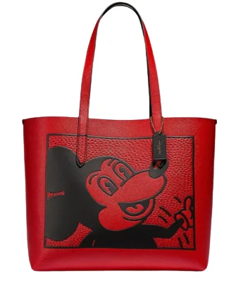 Vibrant Bags With Discounts Coach Disney Mickey Mouse X Keith Haring Highline Tote