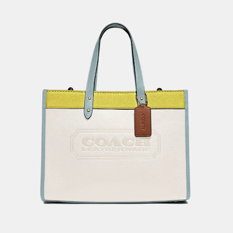 Flash Sale On Premium Bags Coach Field Tote 30 In Colorblock With Coach Badge
