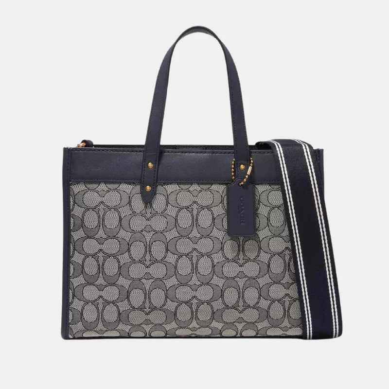 Inspired Bags For Affordable Luxury Coach Field Tote 30 in Signature Jacquard & Leather Inspired Bags For Affordable Luxury Coach Field Tote 30 in Signature Jacquard & Leather