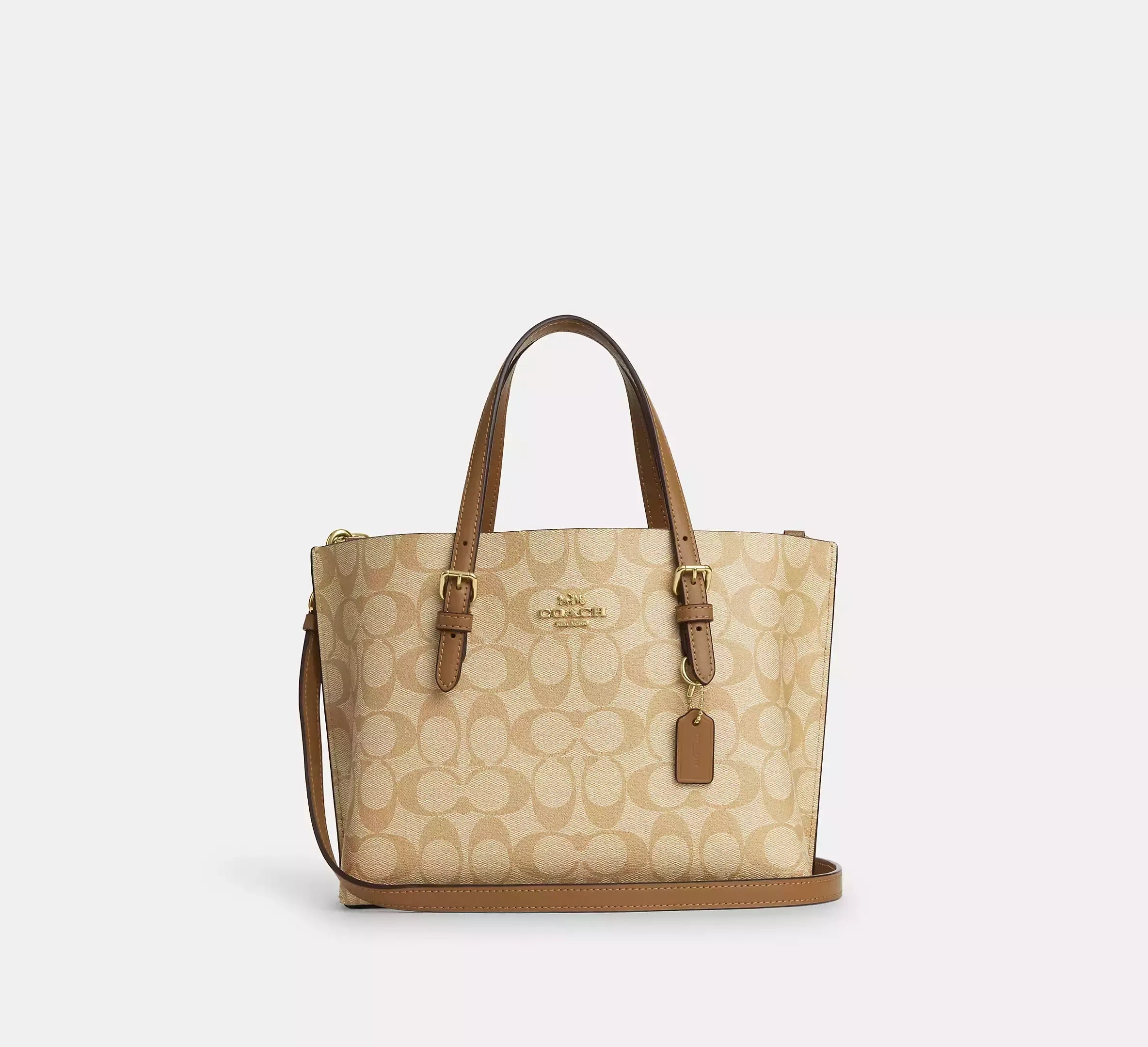 Versatile Bags That Suit Any Outfit Or Event Coach Mollie Tote 25 in Signature Canvas Khaki Saddle Versatile Bags That Suit Any Outfit Or Event Coach Mollie Tote 25 in Signature Canvas Khaki Saddle