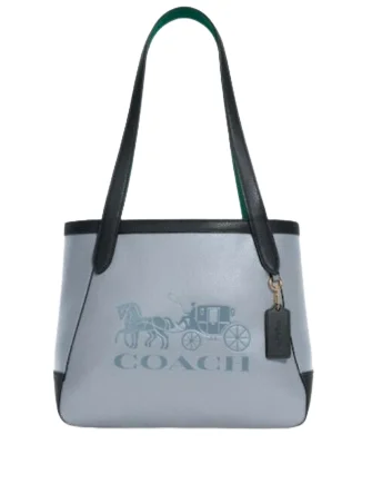 Stylish Bags With Discounts Coach Tote 27 In Colorblock With Horse And Carriage