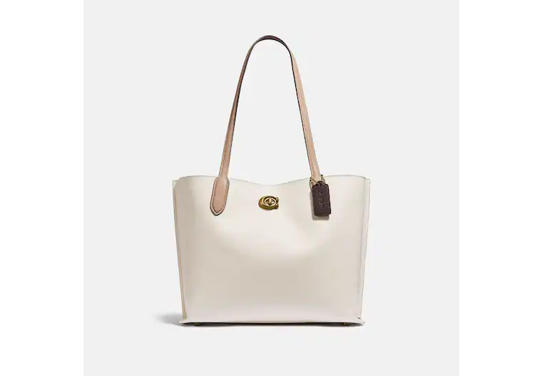 Trendy And Discounted Designer Handbags Coach Willow Tote In Colorblock