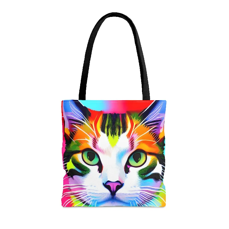 Party Bags For New Year's Eve And Special Occasions Colorful Cat Tote