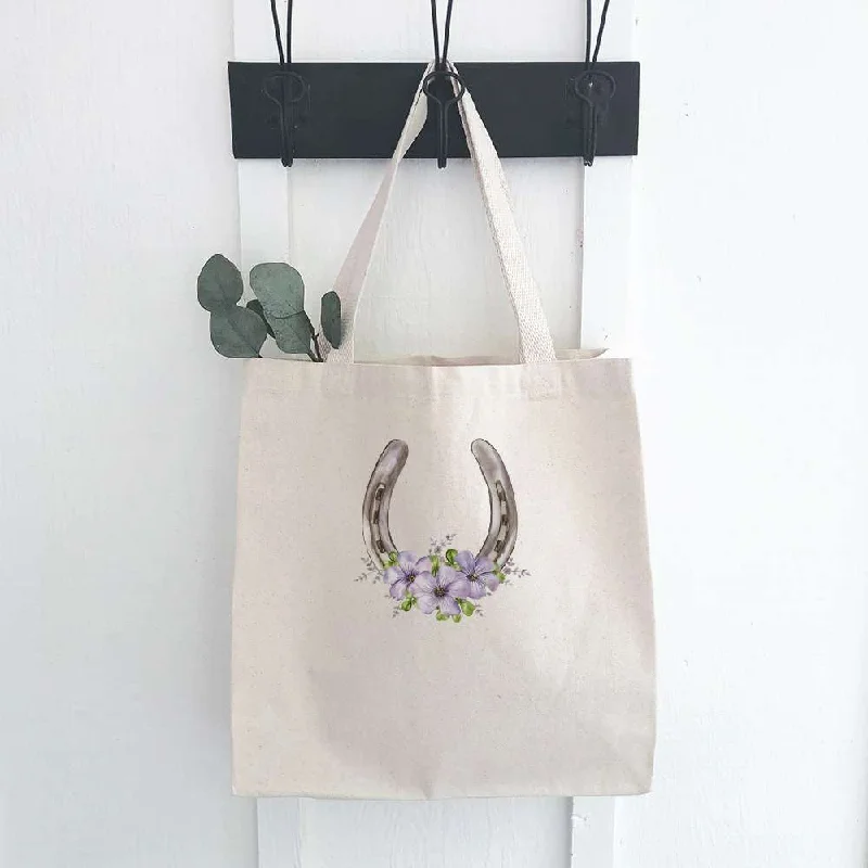 Affordable Bags Floral Horseshoe - Canvas Tote Bag