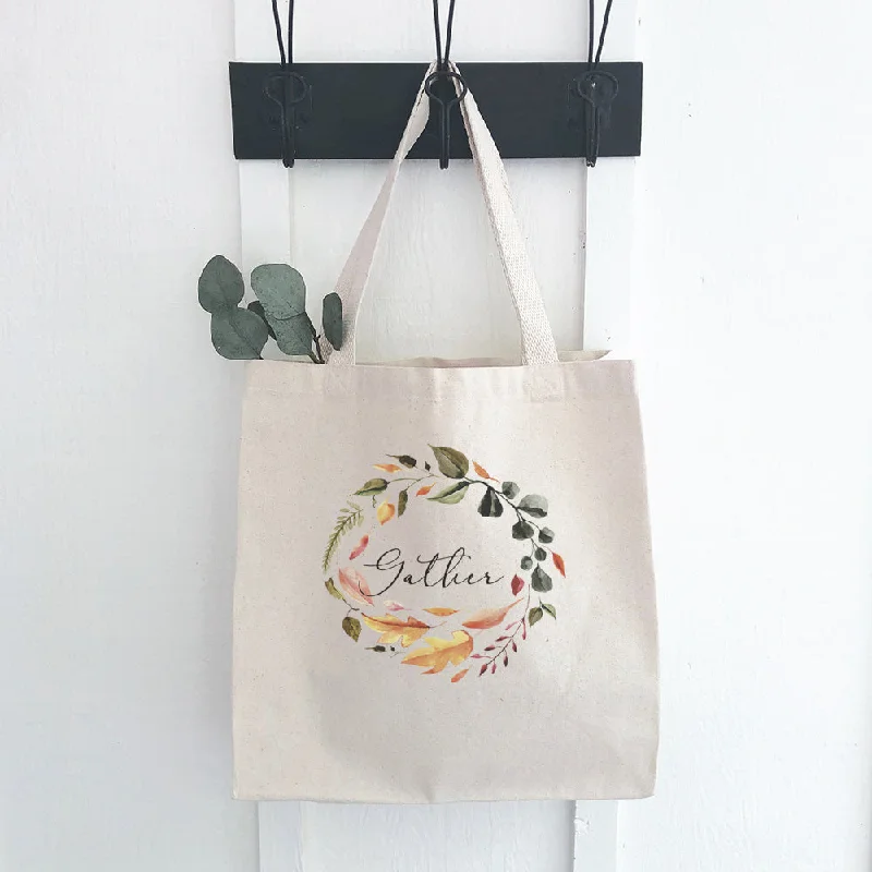 Festival Bags For Concerts And Events Gather Wreath - Canvas Tote Bag